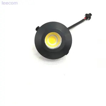 Pakendis 20 Mini 3W Led Spot Valgus Must Süvistatavad Led Ülemmäära Valgus Kodus Kapis 39mm 360luminous hõbe valge lamp