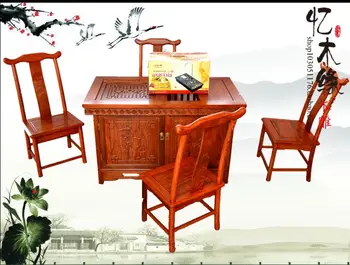 Antiik-Hiina mööbel puidust tee komplekti tabel koostisega Kung Fu tee lauad ja toolid