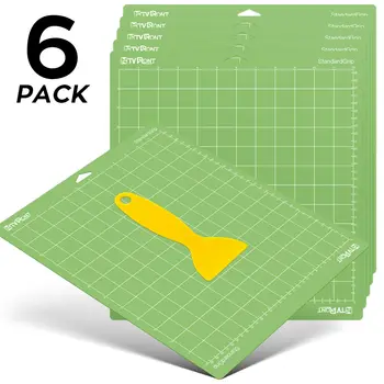 6 Pack 12x12in Roheline PVC Liim Cutting Mat Base Plate Pad Cricut Uurida Air/Air2/Tegija DIY Graveerimine Masin