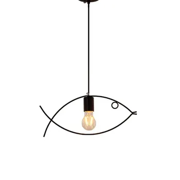 Kaasaegne Minimalistlik Kala Kujuga Rippvalgusti Lamp Köök Geomeetriline Ripats Lamp Põhjamaade Stiilis Kodu Valgustusseadmete Retro Raud Lamp