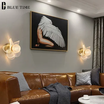 Kuld Kaasaegne LED Seina Tuled elutoas TV Taust Seina, Magamistoas voodi kõrval Hele Seina Lamp Kodu Sise-Decor Valgustus Läige