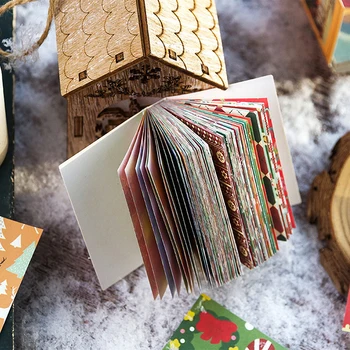 100 lehte jõulupidu Retro Materjali Raamat Memo DIY Scrapbooking Kollaaž Päevik Kaunistamiseks Materjali Paber Päevik Album Label