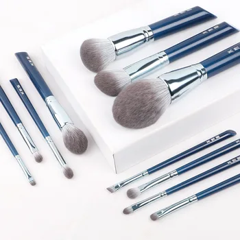 11 Tk Sinine Makeup Brush Set Kiire Kuiv keemiline Kiud Juuksed Meik Vahendid Meik Pintslid Meik Harja Seadistada rt harja ilu