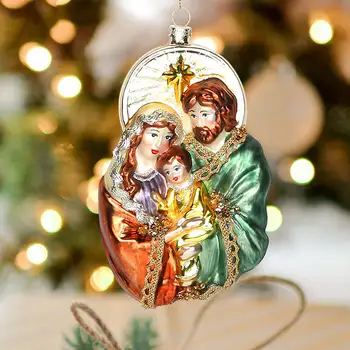 Christmas Tree Teenetemärgi Decor Püha Perekonna Rippuvad Antiik Saint Joseph Kodu