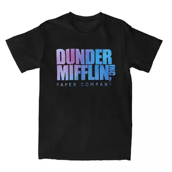 Meeste T-Särk Dunder Mifflin Paber Company Inc Ameti Logo Uudsus Puhtast Puuvillast Tees Lühikese Varrukaga T-Särgid Ümber Kaela Riided