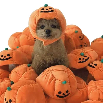 Lemmiklooma Halloween Pumpkin Müts Teddy Koer Dress Up game, Peakatet Kass Näitab Kassi Kõrvad Pea Hõlmama Naljakas Tarvikud Väikesed Koerad