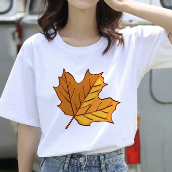 2021 Uus Suvine Naiste T-Särk, Lühikesed Varrukad Maple Leaf Prindi Juhuslik Naine Tee Särgid O Kaela Harajuku T-Särk Tüdrukutele Daamid