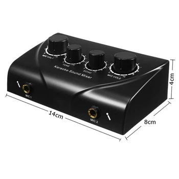 Uus Professionaalne Heli Karaoke Mikser Dual Mic Sisendid Audio Mixer Võimendi Metallist Mikser Konsooli Digital Sound Mixer USA Pistik