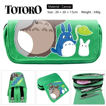 Anime Minu Naaber Totoro pliiats Kotti penaali Lõuend Tõmblukk Kirjatarvete Kott Naiste Meik Kott Kosmeetika-Kotid