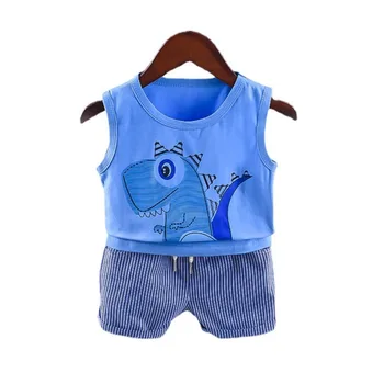 Uus Summer Cartoon Kids Riided Lapsed Poisid Tüdrukud Fashion Vest, lühikesed Püksid 2tk/sets Baby Infant Puuvill Väikelapse Riided Spordirõivad