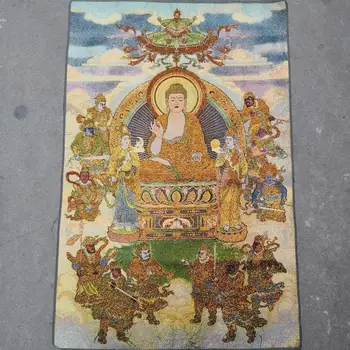 36 tolli Tiibeti Silk tikandid Nepal Meditsiini Buddha Tangka Thangka Maalid pere seina kaunistatud seinamaaling