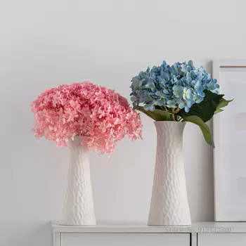 Põhjamaade stiilis flower arrangement teenetemärgi keraamiline valge vaas skaala veerus majapidamis-elutuba, magamistuba teenetemärgi kunsti vaas