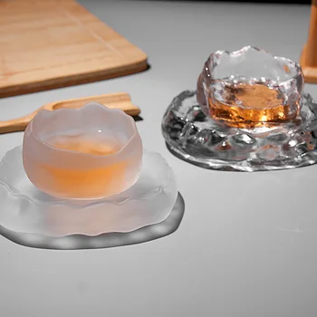 Jäätunud Kristall Klaas Jumal Tassi Külmutatud Meister Cup Jaapani Kung Fu Tee Tassi Komplekt Läbipaistev Cup Shot Klaas Mull Drinkware