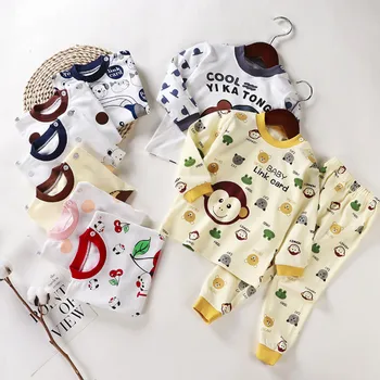 Baby Girl Boy Rõivaste Komplekti Vastsündinud Imiku Cartoon Puuvillased T-särgid, Topid+Püksid 2tk Aluspesu Varustus Lapsed Pidžaama Vabal ajal kandmiseks