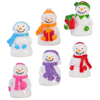 Snowman Christmas Miniaturefigurine Vaik Mini Kujukeste Ornament Microfairy Dekoratiivne Väike Kaunistused Decorationsdecor Arvandmed