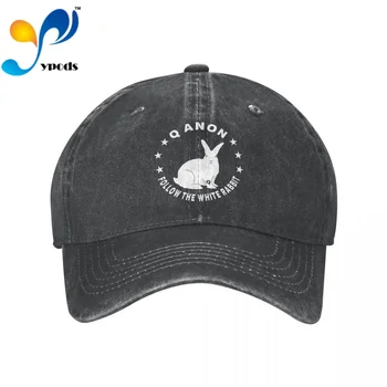 Valge Küüliku Denim Baseball cap Snapback Mütsid Sügis Suve Müts Meestele, Naised, Mütsid Casquette mütsid