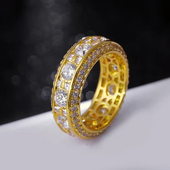 Unikaalne abielusõrmus Naistele Ring, Ruut Lõigatud Vilgub CZ Gold-Värv Virnastamine Anelli Frauenringe