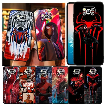 Marvel Spiderman Superkangelane Telefoni Puhul Xiaomi Mi Poco X4 X3 NFC F4 F3 GT M5 M5s M4 M3 Pro C40 C3 5G Funda Must Pehme Kate