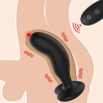 Kaugjuhtimispult Anal Eesnäärme Vibraator Massager Anal Dildo Pistikud USB-Laadimine Eesnäärme Stimulatsiooni Silikooni, Vaid Pistik Meeste Sugu Mänguasjad