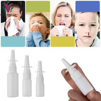 10+2tk kõrge kvaliteedi 20 ml PET mini valge nina spray pudel, udu nina spray pudel pumbad hot müük