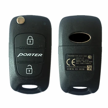 Klapp Võti Fob Kontrolli Hyundai Porter Remote 433MHZ RKE-4F04 Originaal PCB Koos Järelturu Shell 2 Nuppu CN020069