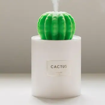 Cactus Ajastus USB Õhu Niisutaja Aroomiteraapia Hajutavad Udu Tegija Magamistuba Desktop Õhtul Tuli Koju Ühiselamu Niisutaja 280mL