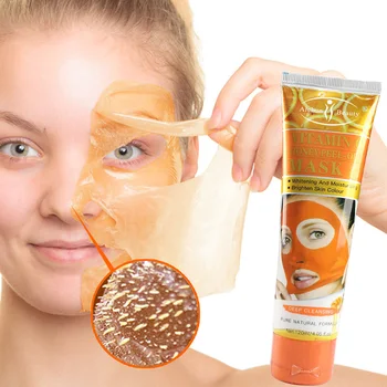 C-vitamiini Niisutav Koorimine Mask Õrn Õli Kontrolli Face Mask Puhastab Poorid Näo Mask Eemaldab Mustuse Peel Off Mask 120g