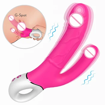 Kliitori Vibraator Clit ja Tupe Stimuleerimine Täiskasvanud Klassikaline Dildod ja Paar adullt mänguasjad/naine seksi Laetav Dildo
